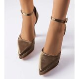 Gemre Olive high block heel pumps Lowell | Shoptok.si