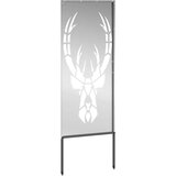 vidaXL Dekorativna ploča za vrt Srebrno 50 x 140 cm Pocinčani čelik | shoptok.hr