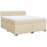  Krevet s oprugama i madracem krem 180x200 cm od tkanine | shoptok.hr