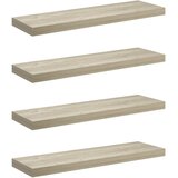 Plutajuće zidne police 4 kom boja hrasta 80 x 23,5 x 3,8 cm MDF | shoptok.hr