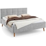 Meise Möbel Sivi tapecirani bračni krevet s prostorom za odlaganje s podnicom 180x200 cm Nova – Cijene