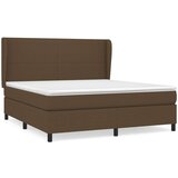  Box spring postelja z vzmetnico temno rjava 180x200 cm blago, (20895020) | Shoptok.si