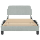  Okvir za krevet Dover svjetlosivi 100x203 cm baršunasti | shoptok.hr