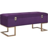  Klop s prostorom za shranjevanje 105 cm vijoličen žamet | Shoptok.si
