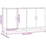  Komoda dimljeni hrast 134x35x76 cm konstruirano drvo | shoptok.hr