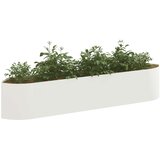  Povišeni vrtni krevet Bijela 220 x 40 x 40 cm Čelik | shoptok.hr