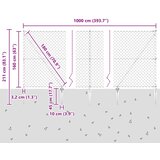  Zavareno žičano ograđivanje s bodljama 10 x 1,6 m Srebrna Mreža | shoptok.hr