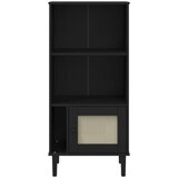  Regal za knjige SENJA izgled ratana crni 60x35x130 cm borovina | shoptok.hr