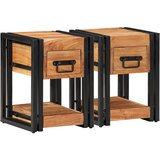  Noćni ormar 2 pcs Smeđa 30 x 30 x 40 cm Čvrsto drvo akacije | shoptok.hr
