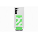 Samsung S22 Ultra silikonski ovitek s paščkom, bel | Shoptok.si