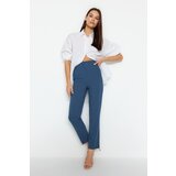 Trendyol Indigo Cigarette Pattern Darted High Waist Ankle Length Woven Fabric Trousers | Eponuda.ba