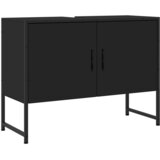  Kupaonski ormarić za umivaonik crni 80 x 33 x 60 cm drveni | shoptok.hr