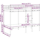 vidaXL Dvoposteljna postelja brez vzmetnice Bela 90x190 cm jeklo | Shoptok.si