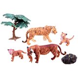 Set figura obitelj tigrova sa stablom i stijenom | shoptok.hr