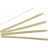 Dantesmile 4-delni paket bambusovih slamic + krtača