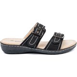 Shelvt Black women's flip-flops with buckles Cijene