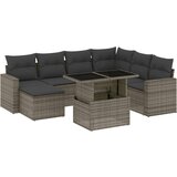 vidaXL Vrtna sedežna garnitura 8-delna z blazinami siv poli ratan, (21213658) | Shoptok.si