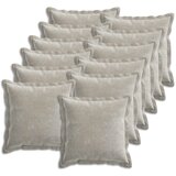  Presvlaka za jastuk 12 kom. HOUTEN Svjetlosiva 50 x 50 cm - Svjetlosiva 50 x 50 cm 12 | shoptok.hr