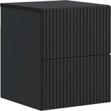  Stenski nočni omarici Črna 33 x 34,5 x 40 cm Inženirski les, (5000209609) | Shoptok.si