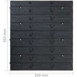  141-dijelni set kutija za pohranu sa zidnim pločama crveno-crni | shoptok.hr