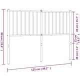 vidaXL Metalno uzglavlje crno 120 cm | shoptok.hr