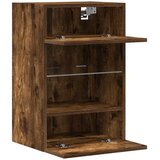  Zidni ormarići s LED svjetlima za TV 2 kom boja dimljenog hrasta 40x30x60,5 cm | shoptok.hr