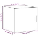 vidaXL Stenska omarica rjavi hrast 45x42,5x40 cm inženirski les | Shoptok.si