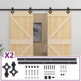  Klizna vrata s priborom za montažu 100x210 cm masivna borovina | shoptok.hr