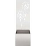 vidaXL Vrtni Sadič s Dekorativnom Pločom Srebrna 50 x 140 cm | shoptok.hr