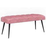  Klupa s gumbastim tkanjem Ružičasta 110 x 40 x 46 cm Baršun | shoptok.hr