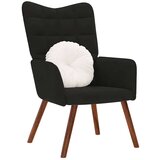 vidaXL Stol za sproščanje črn žamet | Shoptok.si