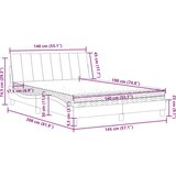  Krevet s madracem svjetlosivi 140x190 cm baršunasti | shoptok.hr