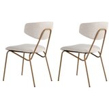 Hanah home stolica nancy - white, gold whitegold chair set (2 pieces) | Eponuda.com