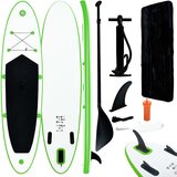 The Living Store Napihljiva SUP deska komplet zelene in bele barve - Komplet SUP Deske, (21427692) | Shoptok.si