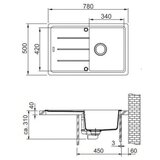 Franke 114.0285.168 Basis BFG 611-78 pomivalno korito iz umetnega kamna | Shoptok.si