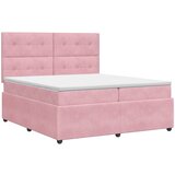  Boxspring krevet s madracem Ružičasta 200 x 200 cm Baršun Cijene