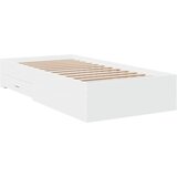  The Living Store Posteljni okvir s predali bel 90x200 cm inženirski les - Posteljni Okvir, (21525891) | Shoptok.si