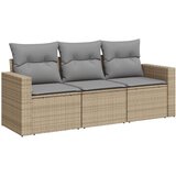 vidaXL 3-dijelni set vrtnih sofa od poliratana s jastucima bež | shoptok.hr