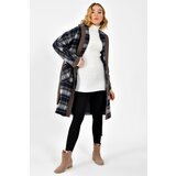 Dewberry Z6605 LADIES' COAT-PLAID COFFEE | shoptok.hr