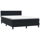 Box spring postelja z vzmetnico črna 160x210 cm žamet, (21793158) | Shoptok.si