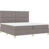  s opruga kutije Sivo-smeđa 200 x 200 cm tkanina | shoptok.hr