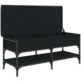  Klupa za cipele crna 102 x 42 x 45 cm od konstruiranog drva | shoptok.hr