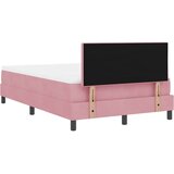  LED Box Spring Krevet Ružičasta 120 x 200 cm Baršun | shoptok.hr