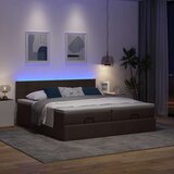 vidaXL Otomanski posteljni okvir z vzmetnicami rjav 180x200 cm blago | Shoptok.si