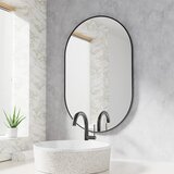  Ovalno ogledalo 100x50 cm s crnim okvirom | shoptok.hr