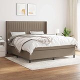  Krevet s oprugama i madracem smeđesivi 160x200 cm tkanina | shoptok.hr