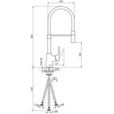 Rosan stolz black za sudoperu poluprofesionalna 3 cevi 138703BB | Eponuda.com