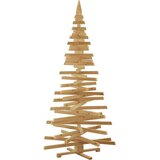 vidaXL Božična drevesa z stojalom Rjava 210 cm Trdna borovina | Shoptok.si