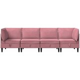  Set namještaja za dnevni boravak 4 pcs Ružičasta Baršun | Eponuda.com