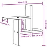 vidaXL Stenske police 2 kosa rjavi hrast 38x12x38 cm inženirski les | Shoptok.si